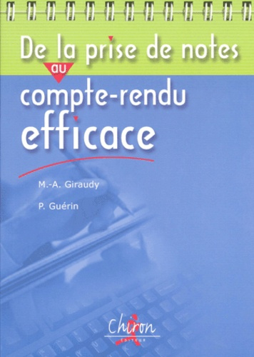 Emprunter PRISE DE NOTE AU COMPTE RENDU EFFICAC livre