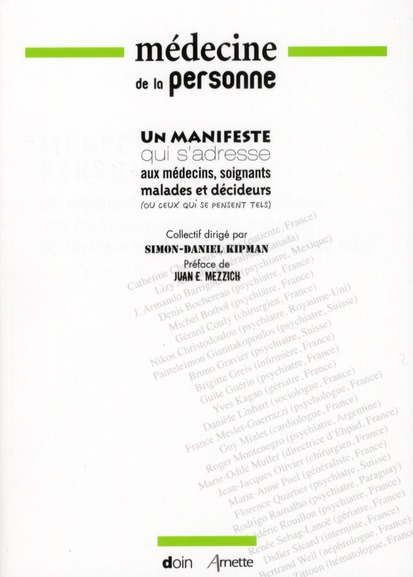 Emprunter Médecine de la personne. Un manifeste collectif qui s'adresse aux médecins, soignants, malades et dé livre