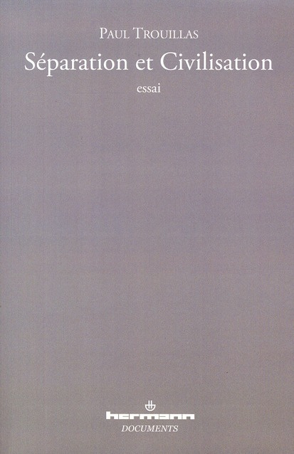 Emprunter Séparation et civilisation livre