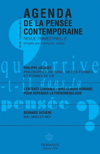 Emprunter Agenda de la pensée contemporaine N° 20, Printemps 2011 livre