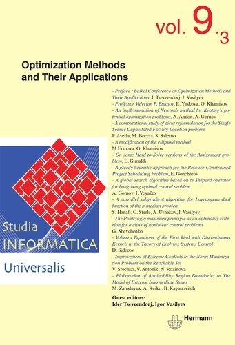 Emprunter Studia Informatica Universalis n°9.3. Optimization methods and their applications livre