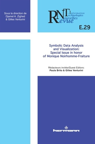 Emprunter REVUE DES NOUVELLES TECHNOLOGIES DE L'INFORMATION, N E-29 - SYMBOLIC DATA ANALYSIS AND VISUALIZATION livre