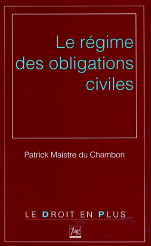 Emprunter REGIME DES OBLIGATIONS CIVILES (LE) livre