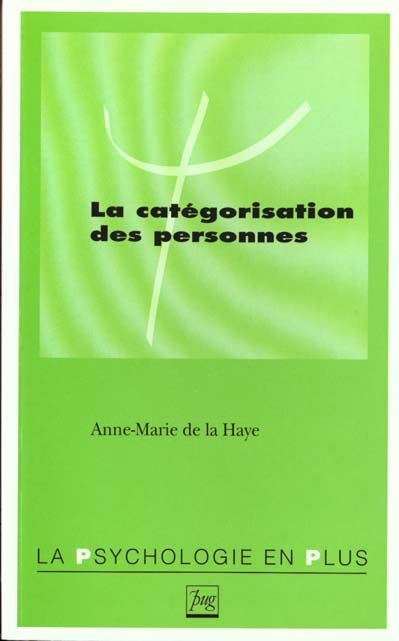 Emprunter CATEGORISATION DES PERSONNES (LA) livre