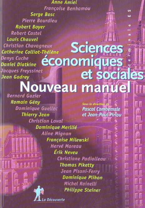 Emprunter Sciences économiques et sociales Terminales ES. Nouveau manuel, 3ème édition livre