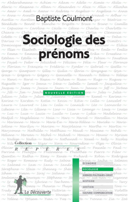Emprunter Sociologie des prénoms livre