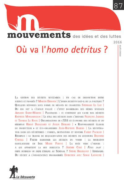 Emprunter Mouvements N° 87, automne 2016 : Où va l'homo detritus ? livre