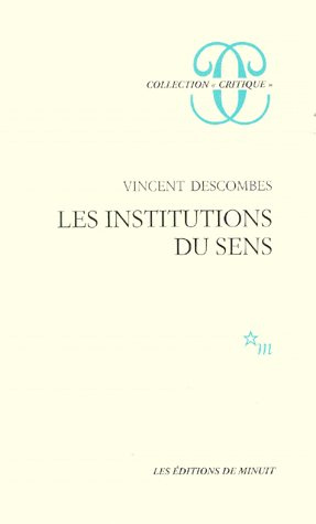 Emprunter Les institutions du sens livre