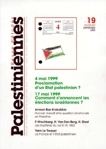 Emprunter REVUE D'ETUDES PALESTINIENNES N° 19 PRINTEMPS 1999 livre
