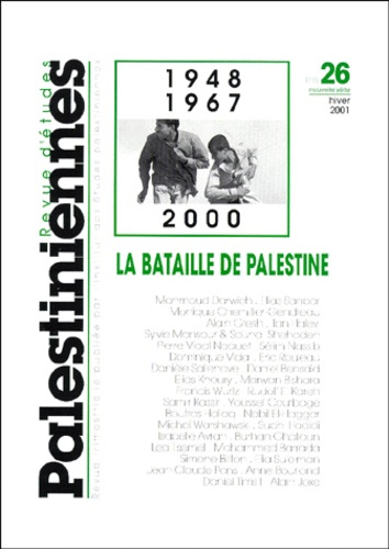 Emprunter Revue d'études palestiniennes N° 26 Hiver 2001 : La bataille de Palestine livre
