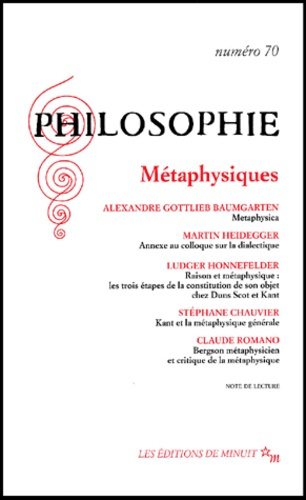 Emprunter Philosophie N° 70 Juin 2001 : Métaphysiques livre
