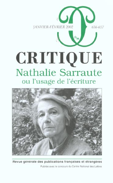Emprunter CRITIQUE 656-657 NATHALIE SARRAUTE livre