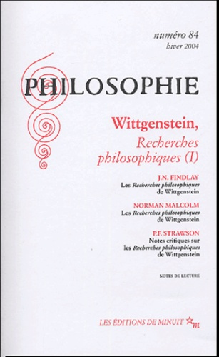 Emprunter Philosophie N° 84, Hiver 2004 : Wittgenstein, recherches philosophiques (I) livre