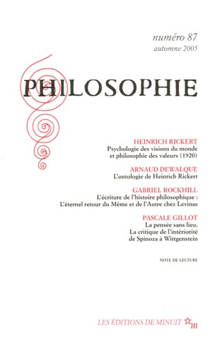 Emprunter Philosophie N° 87, automne 2005 livre