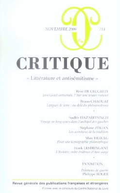 Emprunter Critique N° 714, Novembre 2006, Tome LXII :