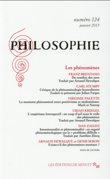 Emprunter Philosophie N° 124, Janvier 2015 : Les phénomènes livre