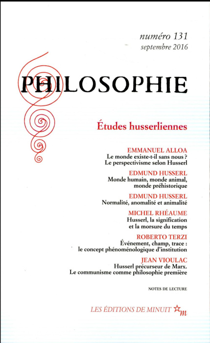 Emprunter Philosophie N° 131, septembre 2016 : Etudes husserliennes livre