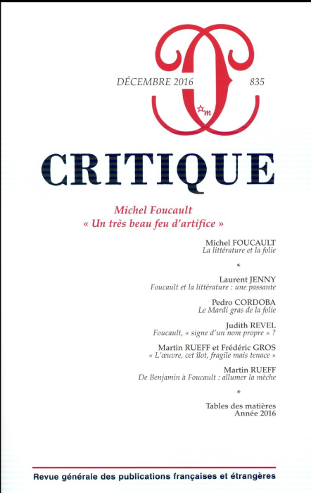 Emprunter Critique N° 835, décembre 2016 livre
