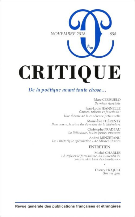 Emprunter Critique N° 858, novembre 2018 livre