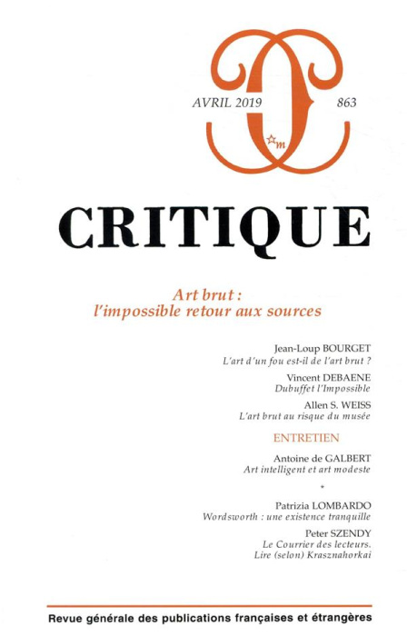 Emprunter Critique N° 863 livre