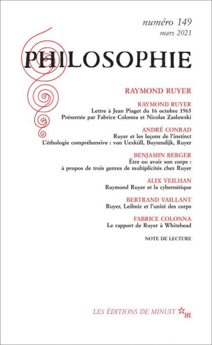 Emprunter Philosophie N° 149, mars 2021 : Raymond Ruyer livre