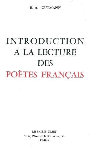 Emprunter Introduction à la lecture des poètes français livre