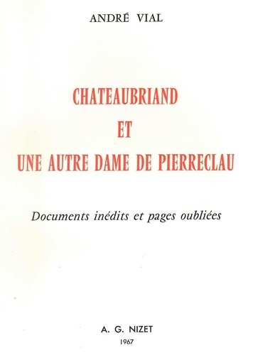Emprunter Chateaubriand et une autre dame de Pierreclau. Documents inédits et pages oubliées livre
