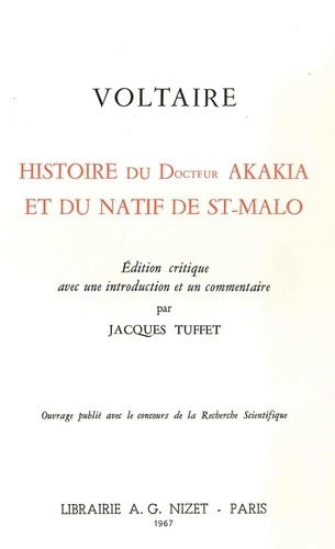 Emprunter Histoire du docteur Akakia et du natif de St-Malo livre