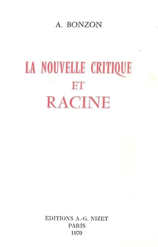 Emprunter La Nouvelle Critique de Racine livre