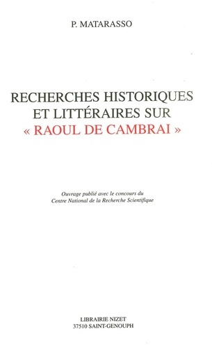 Emprunter Recherches historiques et littéraires sur 