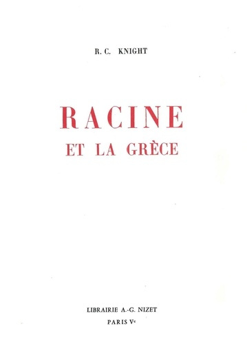 Emprunter Racine et la Grèce livre