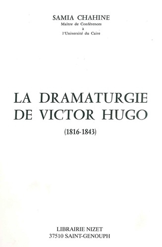 Emprunter La dramaturgie de Victor Hugo (1816-1843) livre