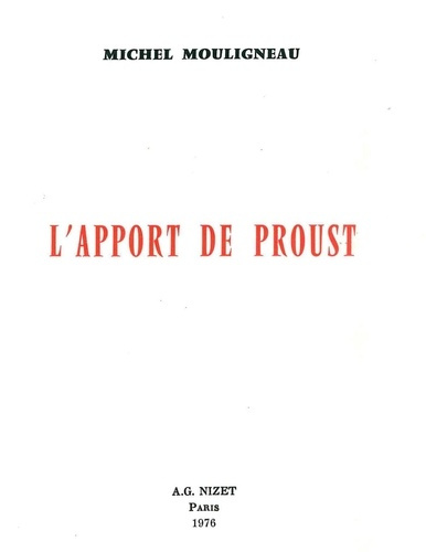 Emprunter L'Apport de Proust livre