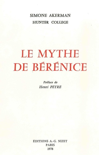 Emprunter Le Mythe de Bérénice livre