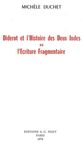 Emprunter Diderot et l'Histoire des Deux Indes. ou l'Écriture Fragmentaire livre