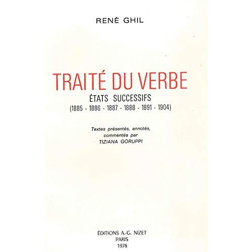 Emprunter Traité du Verbe. États successifs (1885, 1886, 1887, 1888, 1891, 1904) livre