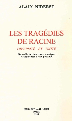 Emprunter Les tragédies de Racine, diversités et unité livre