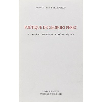 Emprunter Poétique de Georges Perec.