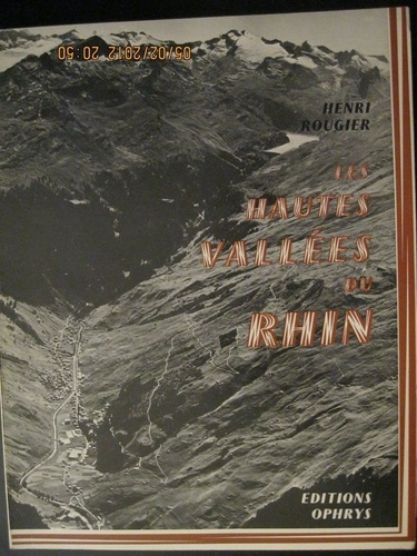 Emprunter Les Hautes vallées du Rhin. Étude de géographie régionale livre