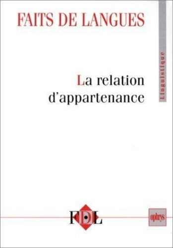 Emprunter La relation d'appartenance n 07 livre