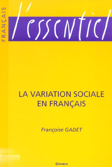 Emprunter La variation sociale en français livre
