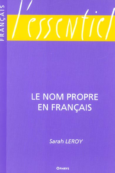 Emprunter Le nom propre en français livre