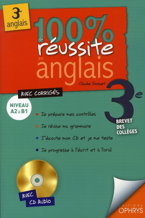 Emprunter 100% de réussite en anglais 3e. Avec 1 CD audio livre