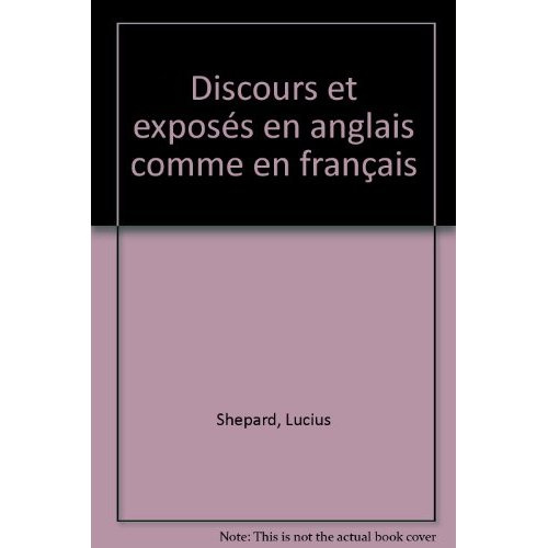 Emprunter DISCOURS ET EXPOSES EN ANGLAIS/FRANCAIS livre
