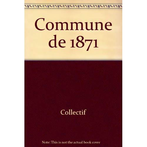 Emprunter COMMUNE DE 1871 livre