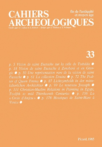 Emprunter Cahiers archéologiques N° 33/1985 livre