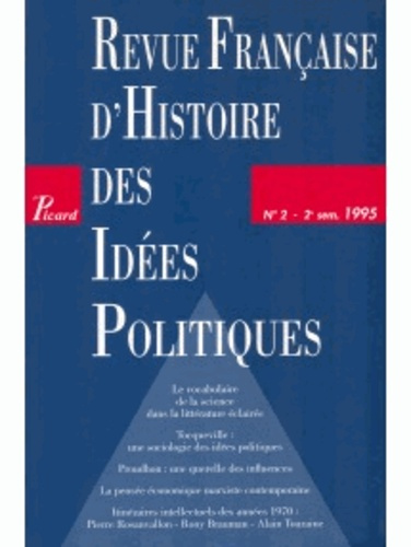 Emprunter Revue française d'Histoire des idées politiques N° 2 livre