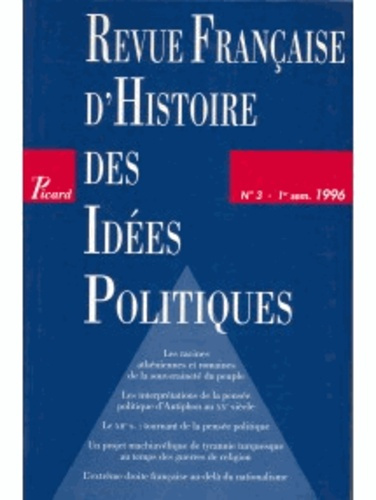 Emprunter Revue française d'Histoire des idées politiques N° 3 livre