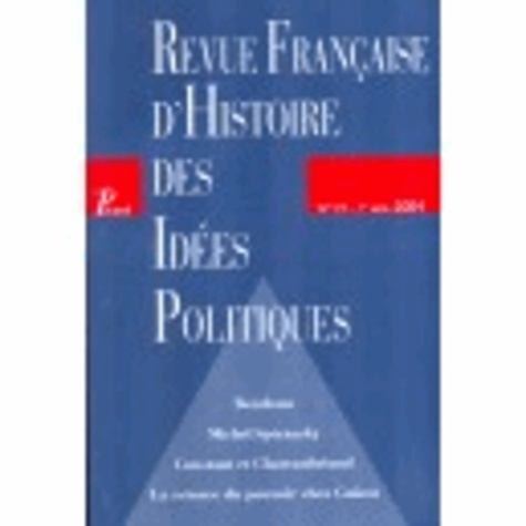 Emprunter Revue française d'Histoire des idées politiques N° 19 livre