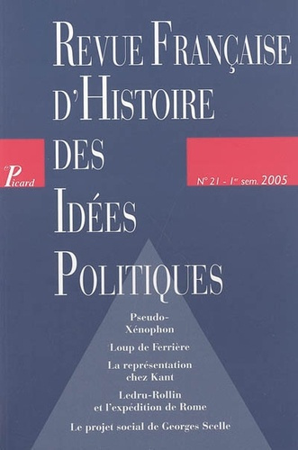 Emprunter Revue française d'Histoire des idées politiques N° 21 livre